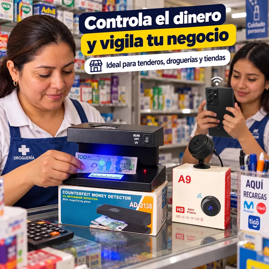 Droguería con detector y cámara