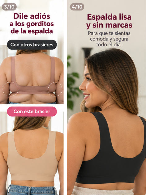 Brasier común marcando la espalda frente al brasier banda ancha