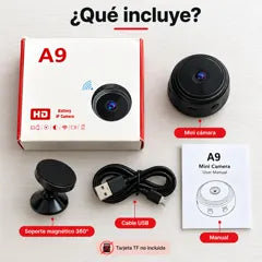 Qué incluye la mini cámara A9