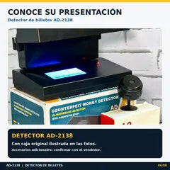 Presentación del detector AD-2138 con su caja