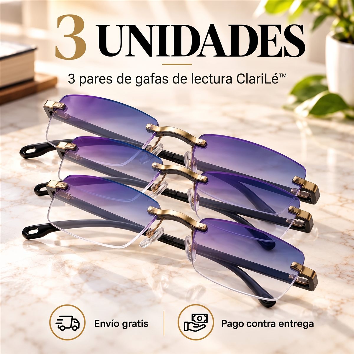 Oferta de 3 pares de gafas de lectura ClariLé™