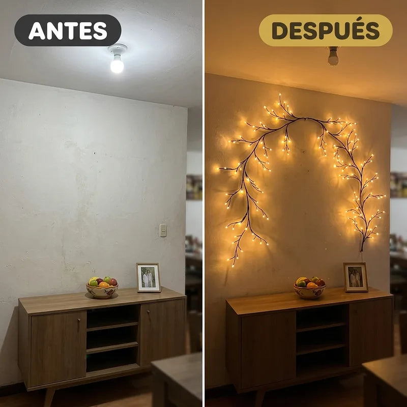 Antes y después: pared del comedor